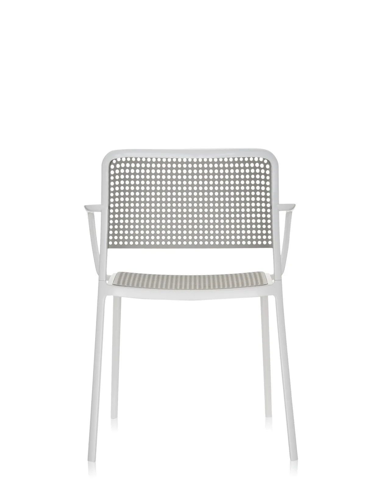 Стул Audrey с подлокотниками (серый/белый) Kartell, арт. 5876/B3 — изображение товара 4