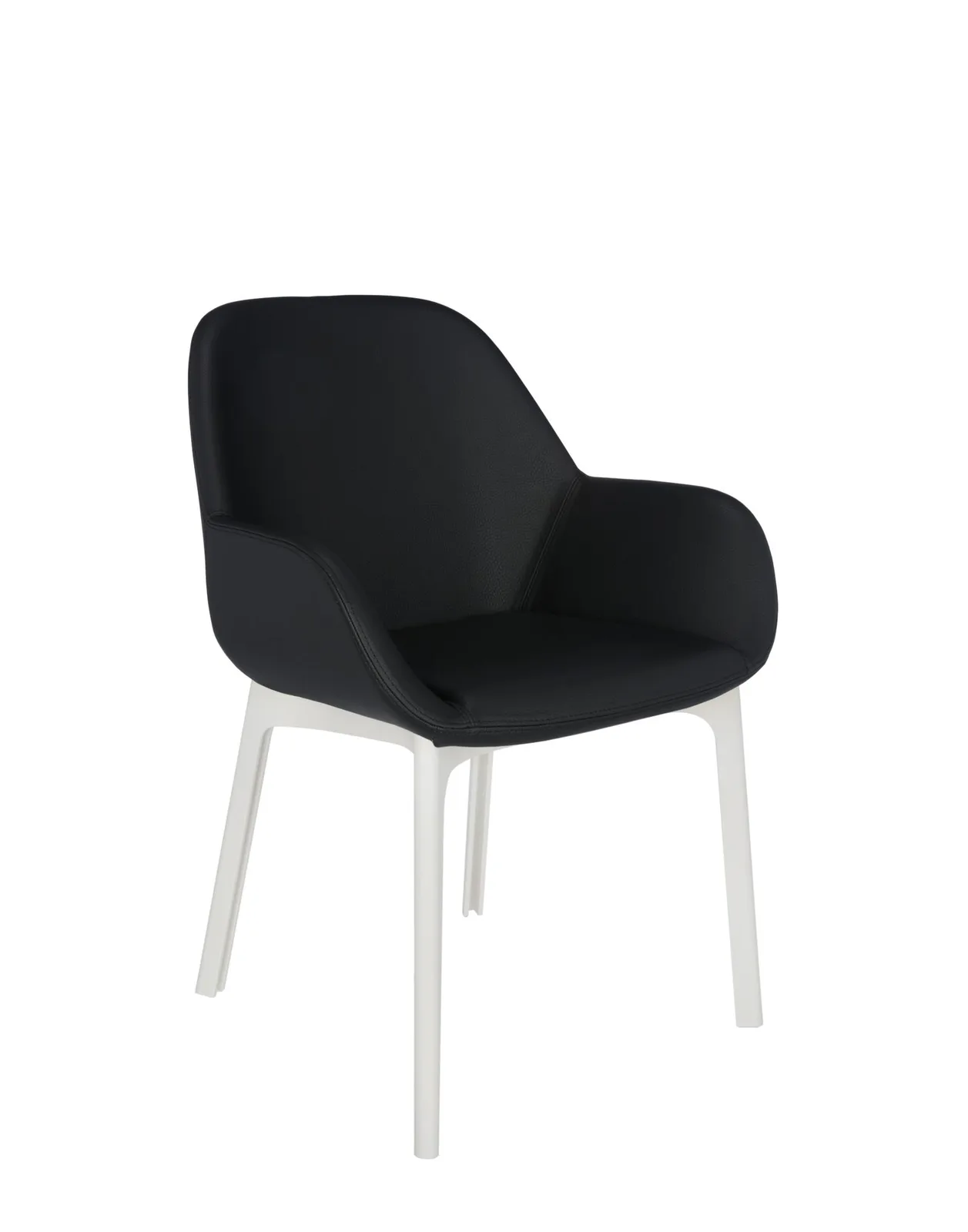Кресло Clap (белое/черное) эко-кожа Kartell, арт. 4183/BN — изображение товара 4