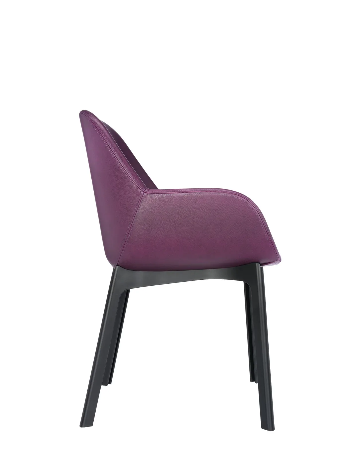 Кресло Clap (черное/фиолетовое) эко-кожа Kartell, арт. 4183/NP — изображение товара 3