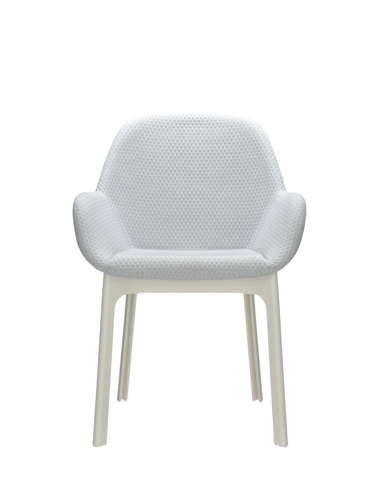 Кресло Clap (белое/серое) тисненая ткань Kartell