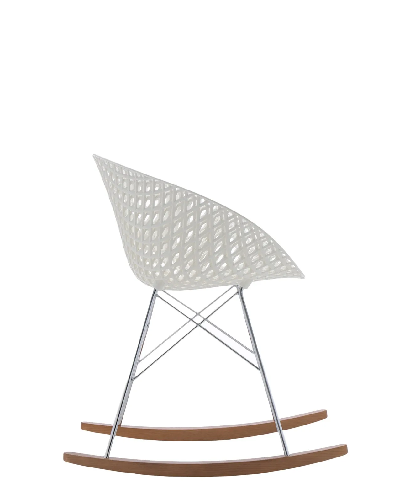 Кресло Smatrik (белое/дерево) на салазках Kartell, арт. 5835/B3 — изображение товара 2