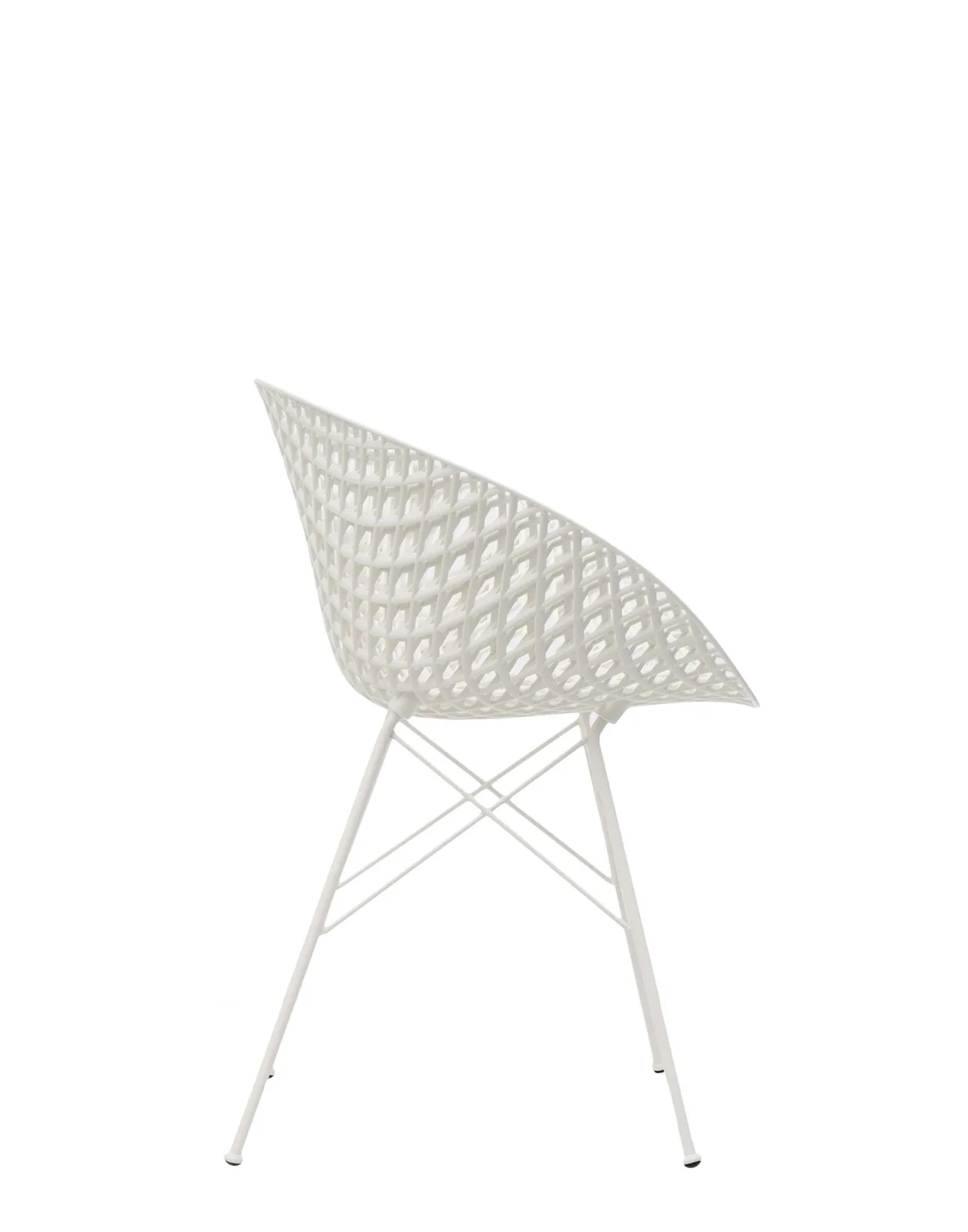 Кресло Smatrik (белое) для улицы на ножках Kartell, арт. 5836/03 — изображение товара 3