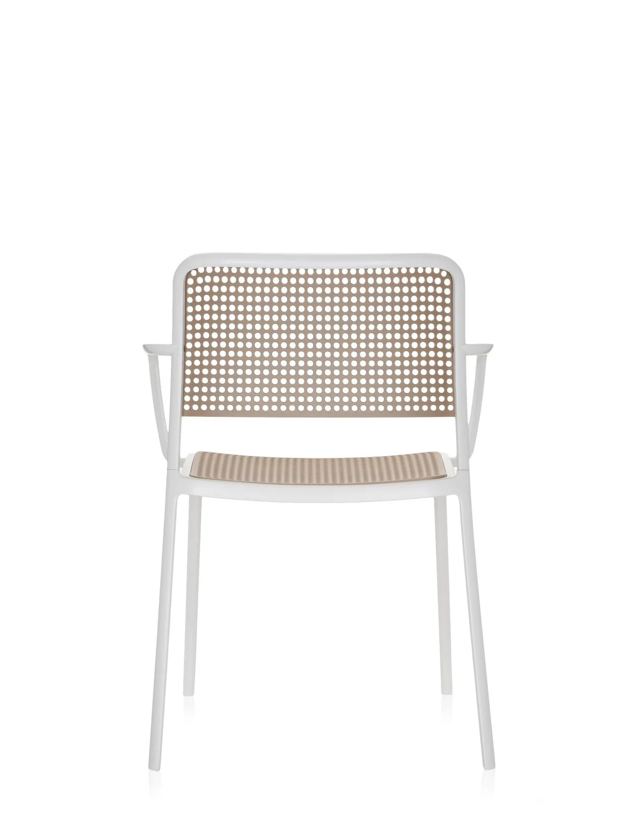 Стул Audrey с подлокотниками (белый/черный) Kartell, арт. 5876/B4 — изображение товара 4