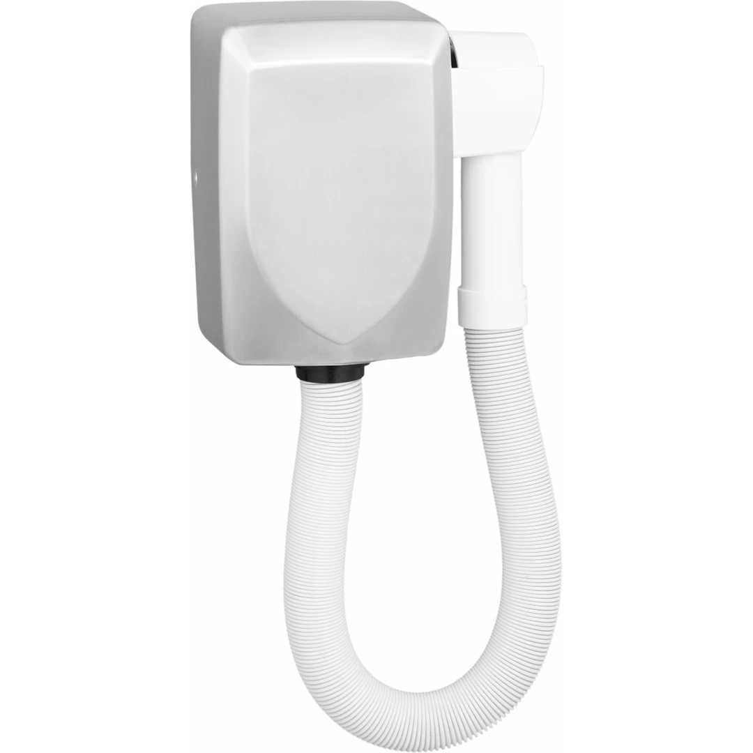 Фен для отеля 1350W нержавеющая сталь/белый пластик Bemeta