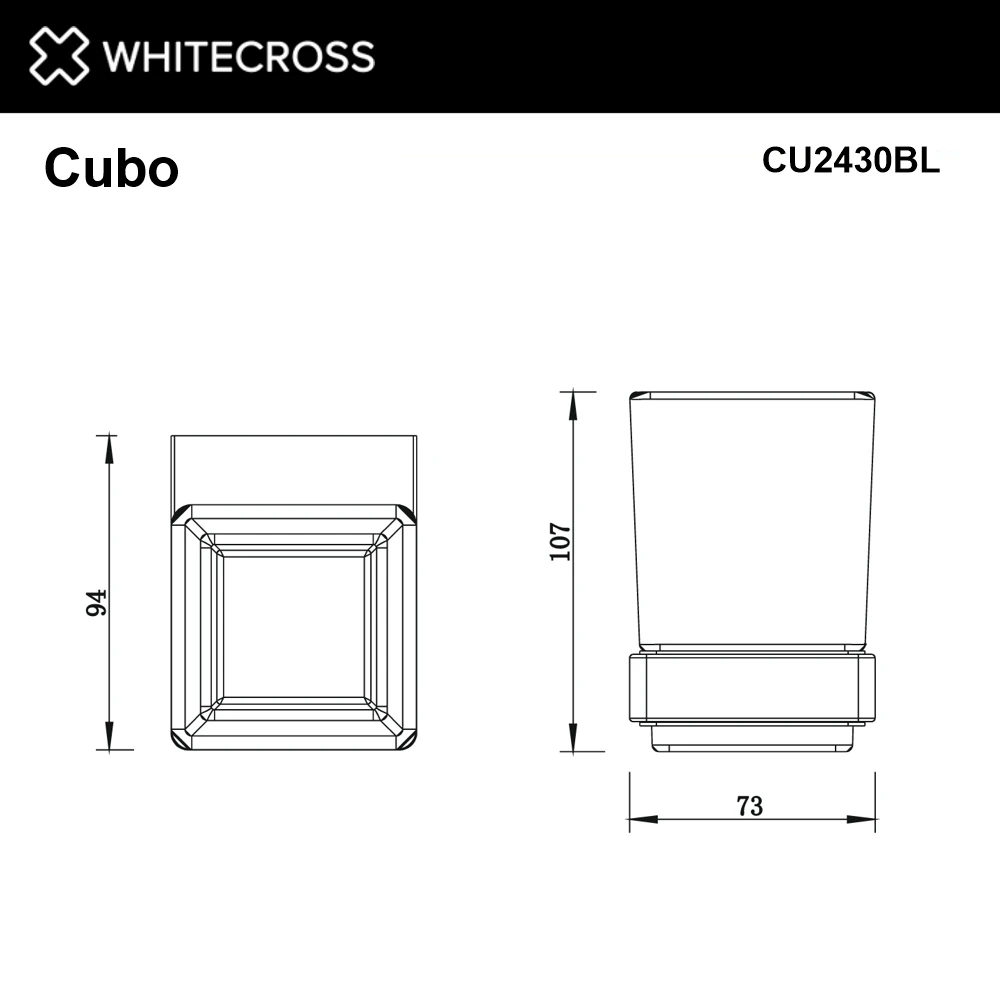Стакан подвесной WHITECROSS Cubo CU2430BL (черный мат) White Cross — изображение товара 2