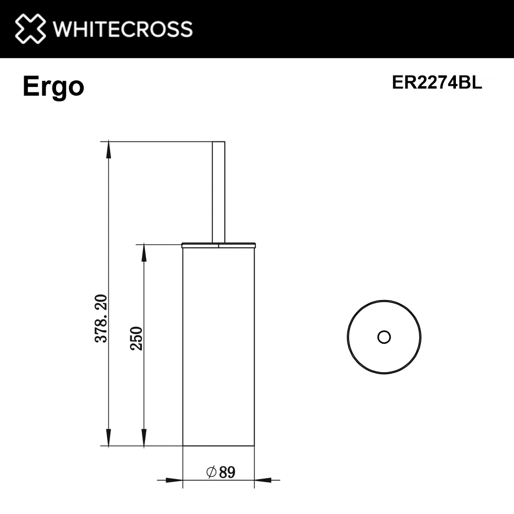 Ёршик напольный WHITECROSS Ergo ER2274BL (черный мат) White Cross — изображение товара 2