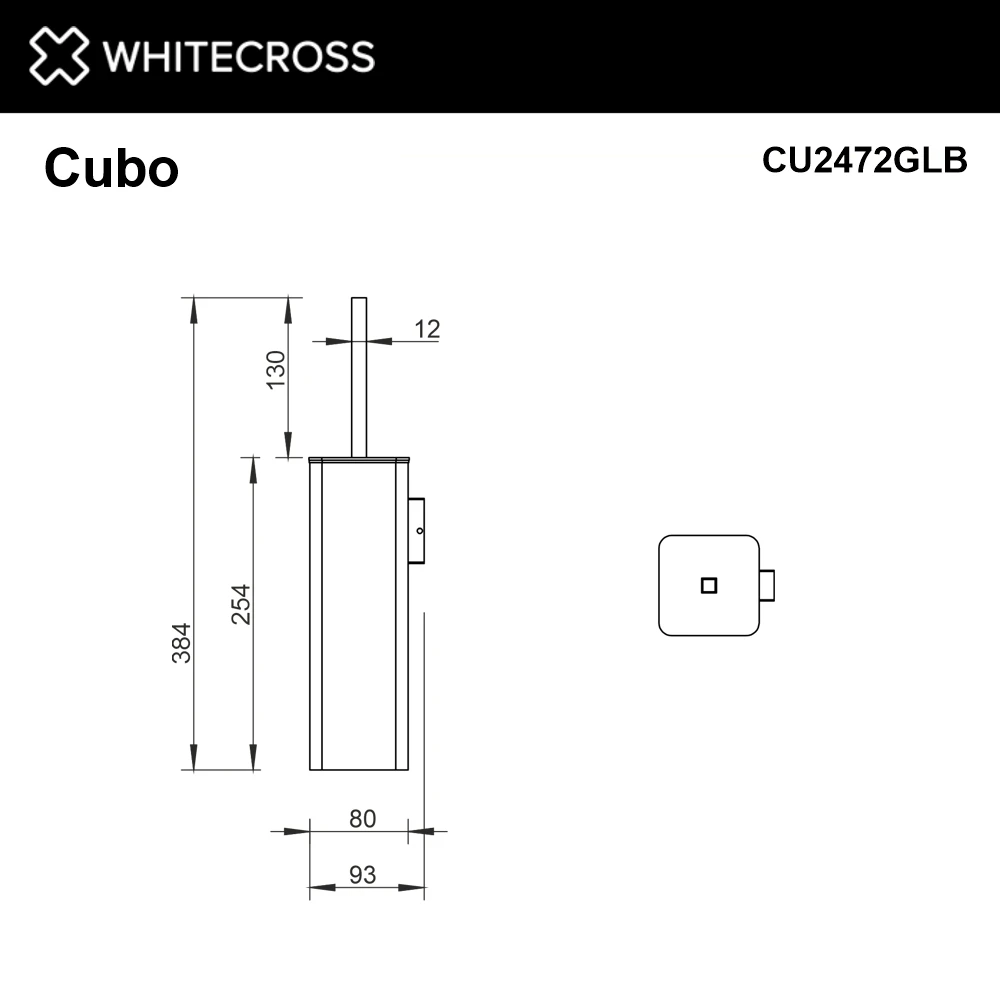 Ёршик подвесной WHITECROSS Cubo CU2472GLB (брашированное золото) White Cross — изображение товара 2