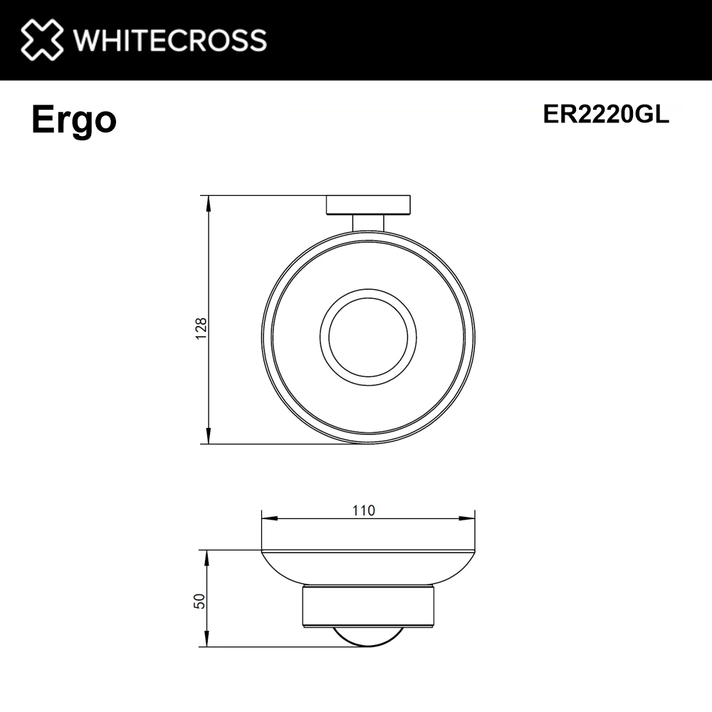 Мыльница подвесная WHITECROSS Ergo ER2220GL (золото) White Cross — изображение товара 2