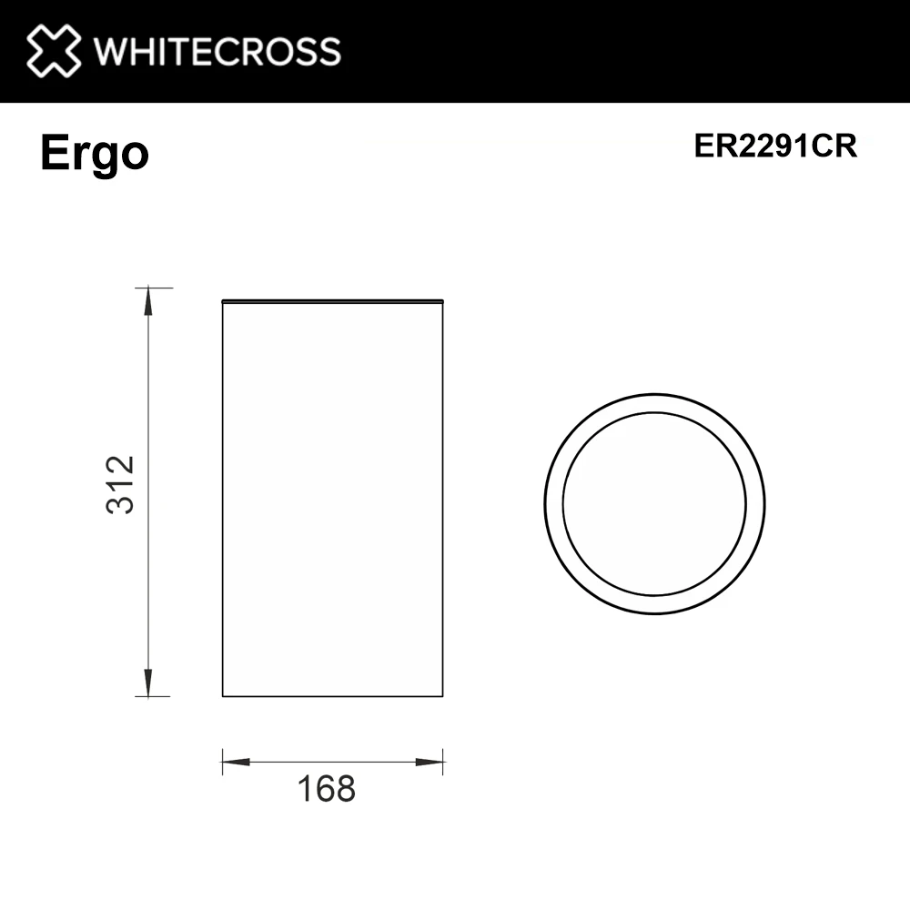 Ведро для мусора WHITECROSS Ergo 4 л. открытое ER2291CR (хром) White Cross — изображение товара 2