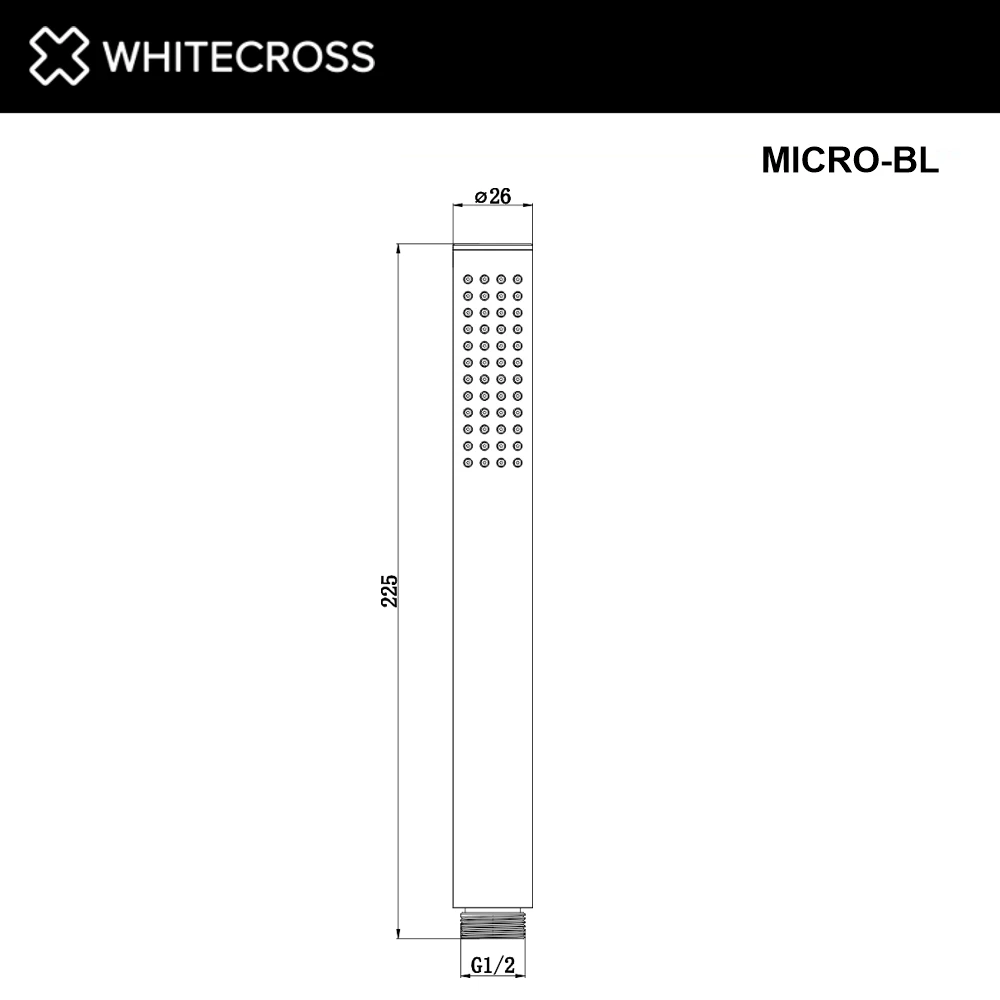 Душевая лейка WHITECROSS MICRO-BL (черный мат) White Cross — изображение товара 3