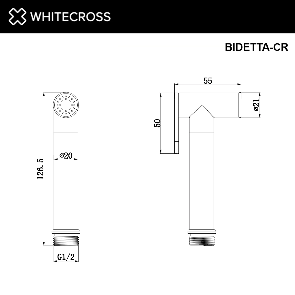 Лейка для биде WHITECROSS BIDETTA-CR (хром) White Cross — изображение товара 3