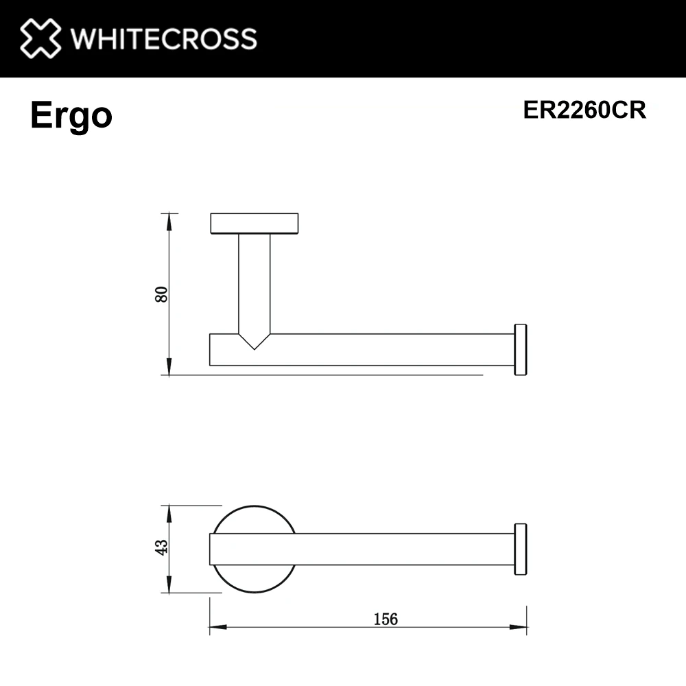 Держатель туалетной бумаги WHITECROSS Ergo ER2260CR (хром) White Cross — изображение товара 2