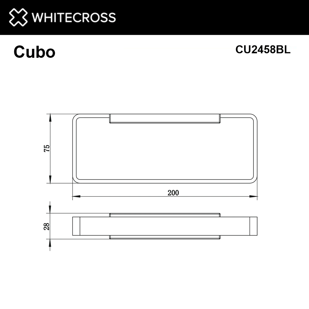 Полотенцедержатель WHITECROSS Cubo CU2458BL (черный мат) White Cross — изображение товара 2