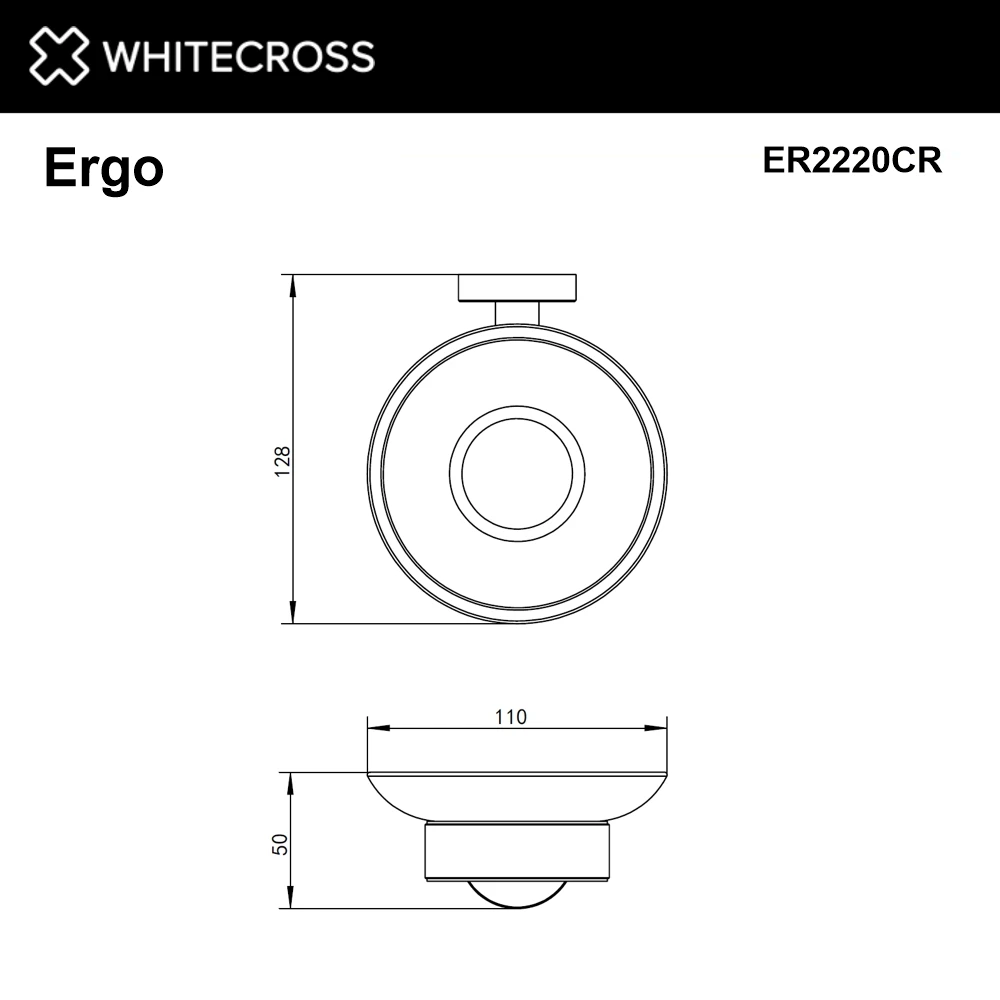 Мыльница подвесная WHITECROSS Ergo ER2220CR (хром) White Cross — изображение товара 2