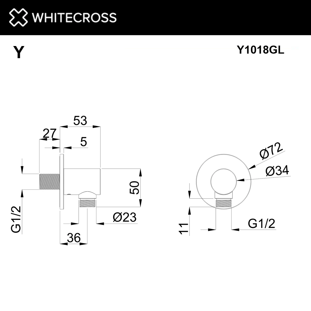 Угловой соединительный элемент WHITECROSS Y1018GL (золото) White Cross — изображение товара 2