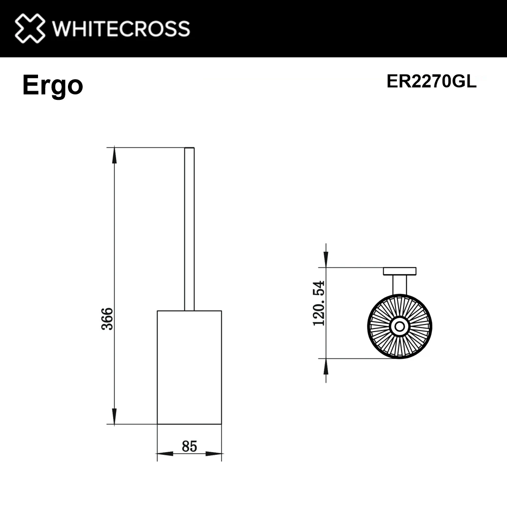 (РАСПРОДАЖА) ёршик подвесной WHITECROSS Ergo ER2270GL (золото) White Cross — изображение товара 2