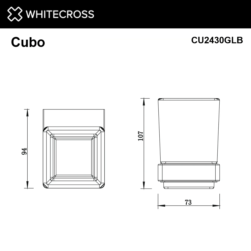 Стакан подвесной WHITECROSS Cubo CU2430GLB (брашированное золото) White Cross — изображение товара 2