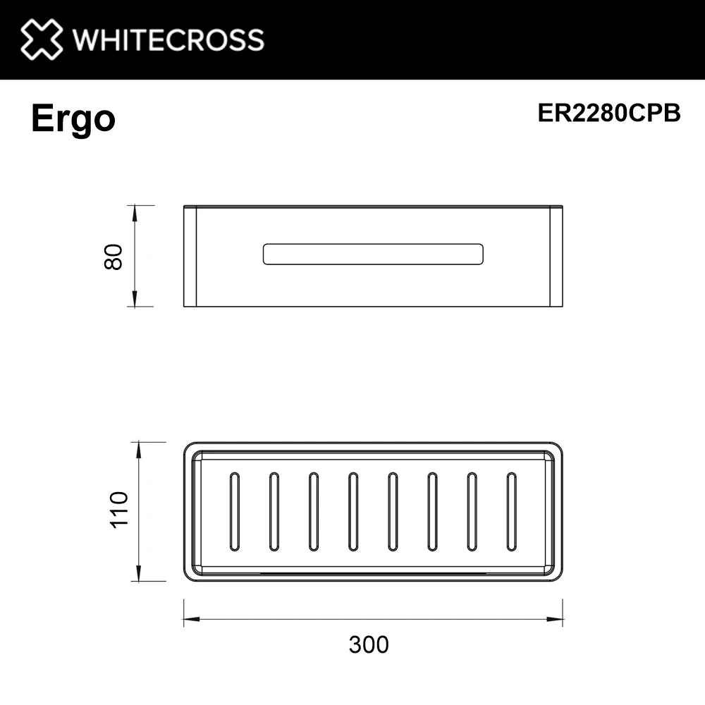 Полка для душа WHITECROSS Ergo ER2280CPB (брашированная медь) White Cross — изображение товара 2