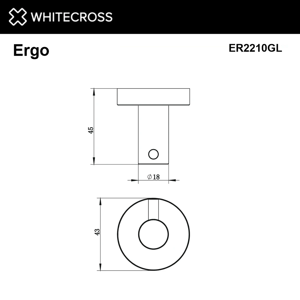 Крючок WHITECROSS Ergo ER2210GL (золото) White Cross — изображение товара 3