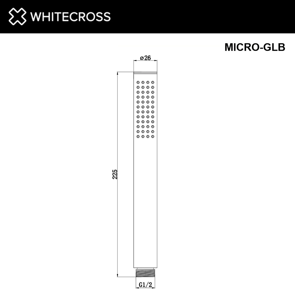 Душевая лейка WHITECROSS MICRO-GLB (брашированное золото) White Cross — изображение товара 3