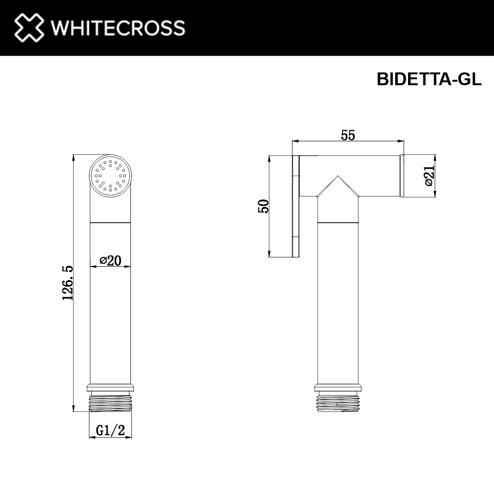 Лейка для биде WHITECROSS BIDETTA-GL (золото) White Cross — изображение товара 3