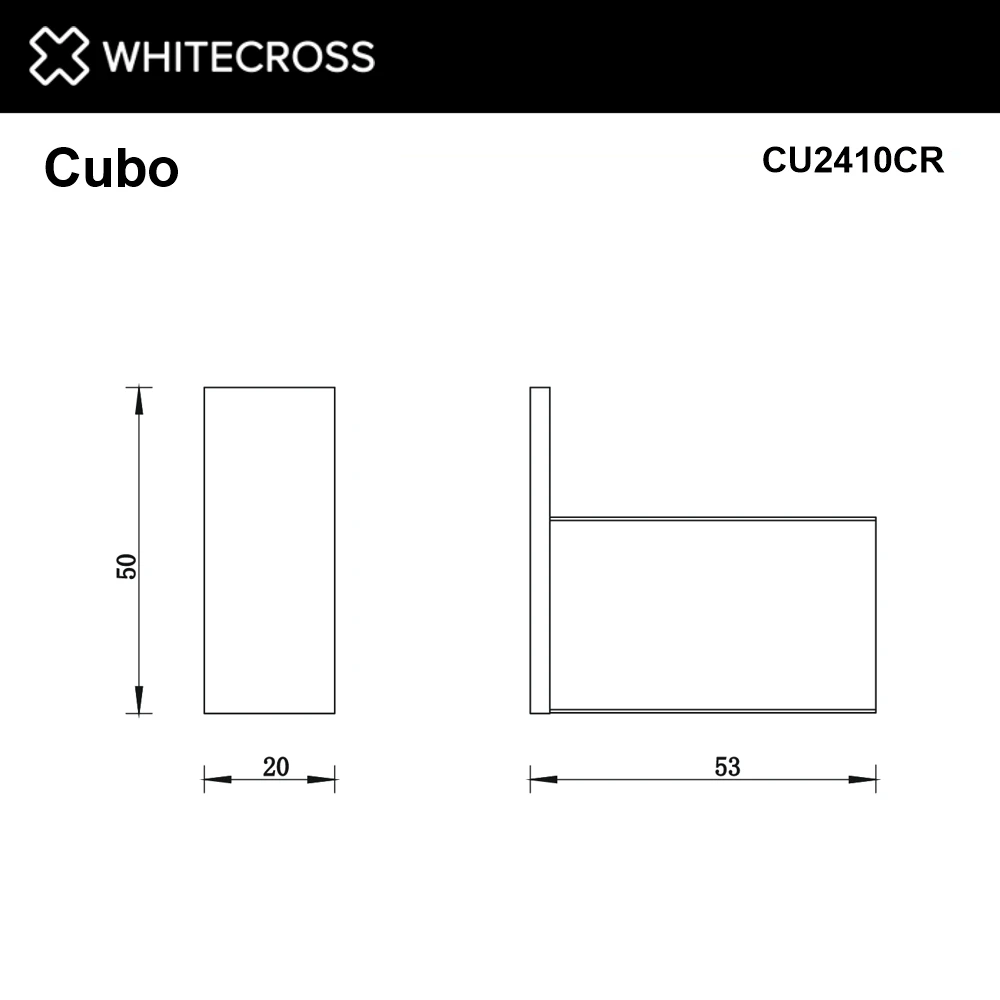 Крючок WHITECROSS Cubo CU2410CR (хром) White Cross — изображение товара 2