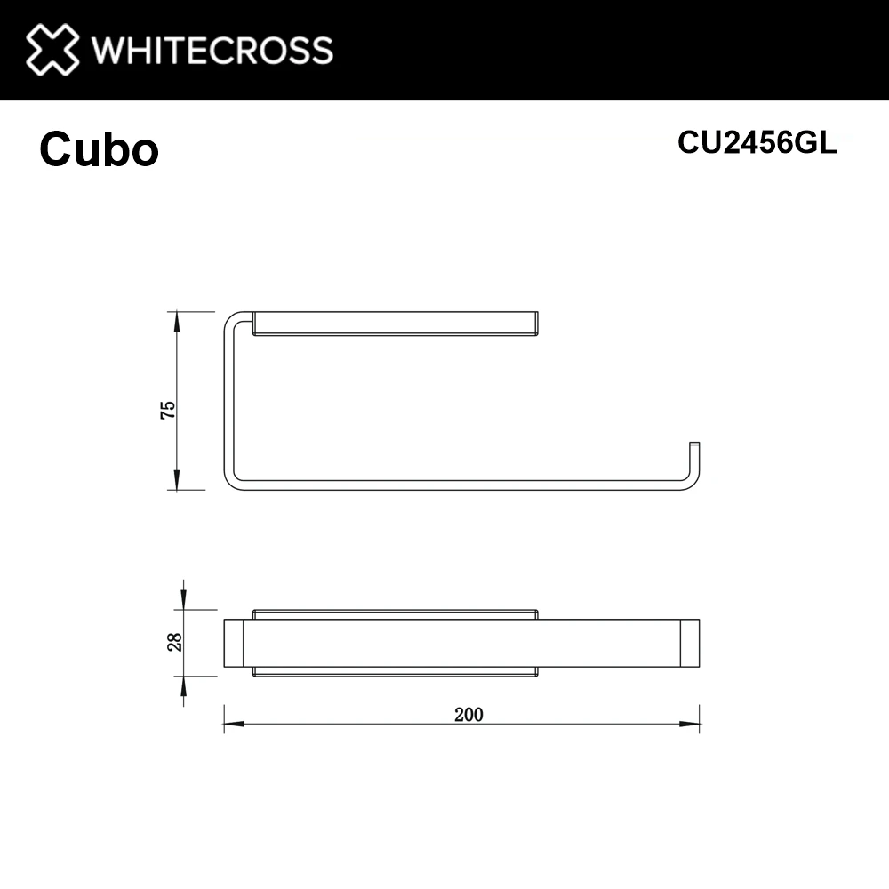 Полотенцедержатель WHITECROSS Cubo CU2456GL (золото) White Cross — изображение товара 2