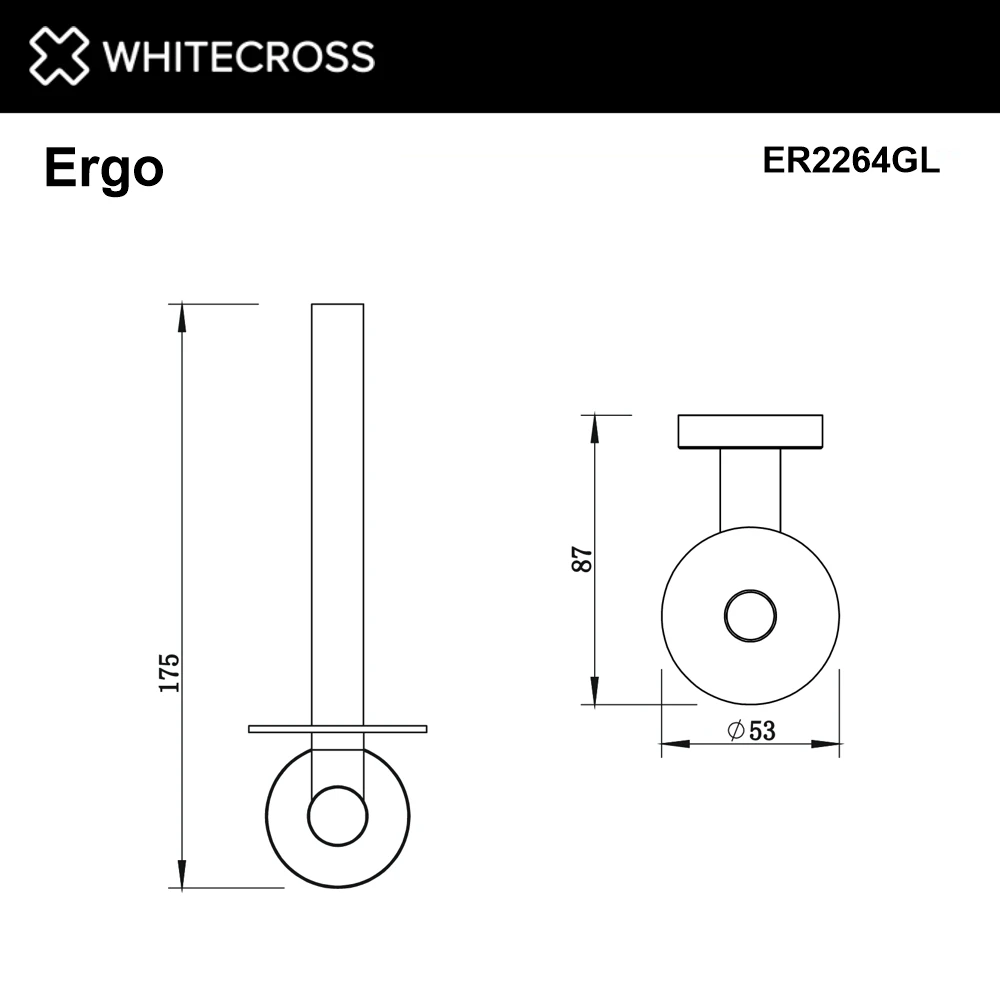 Держатель запасного рулона туалетной бумаги WHITECROSS Ergo ER2264GL (золото) White Cross — изображение товара 2