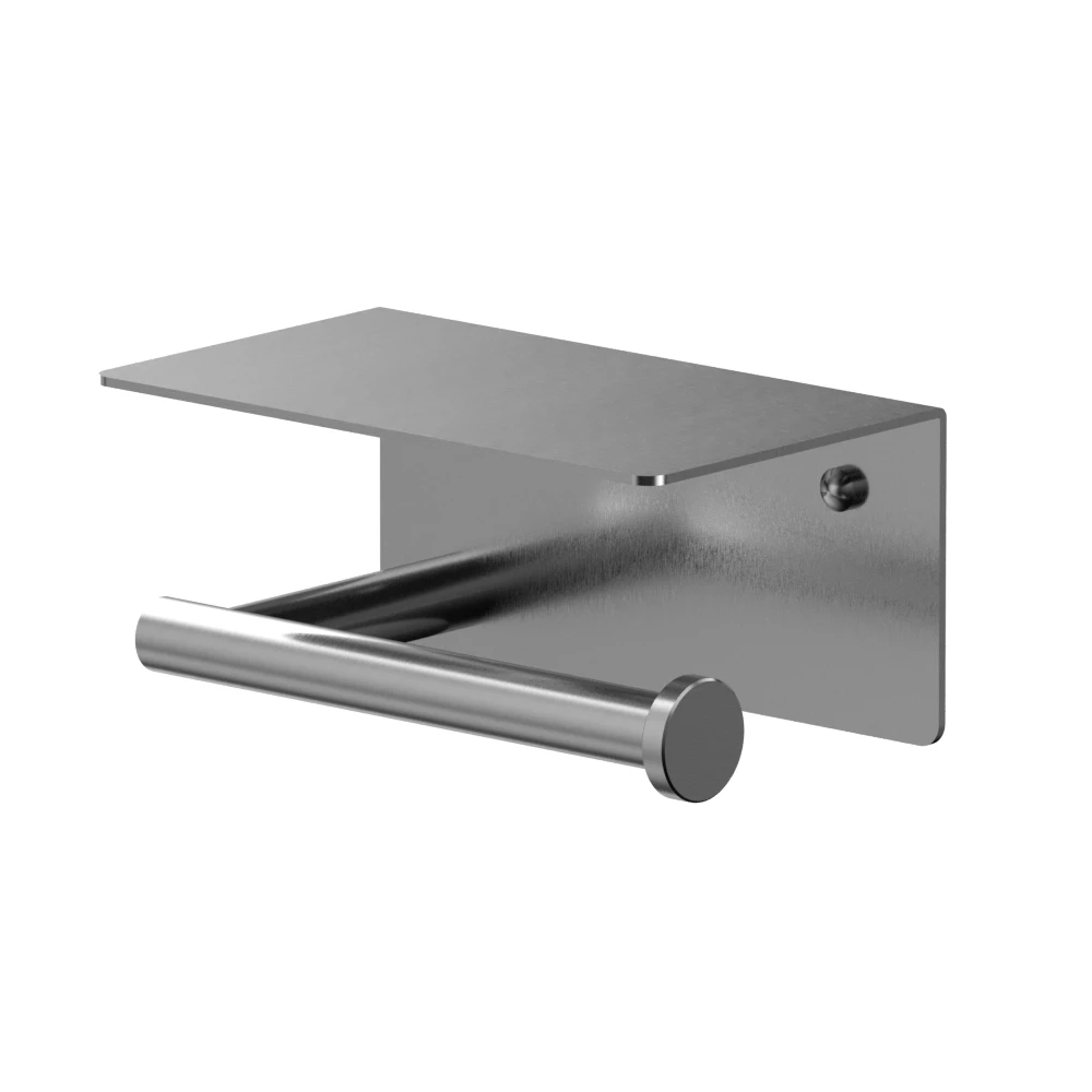 Держатель туалетной бумаги с полкой WHITECROSS Ergo ER2261NIB (брашированный никель) White Cross