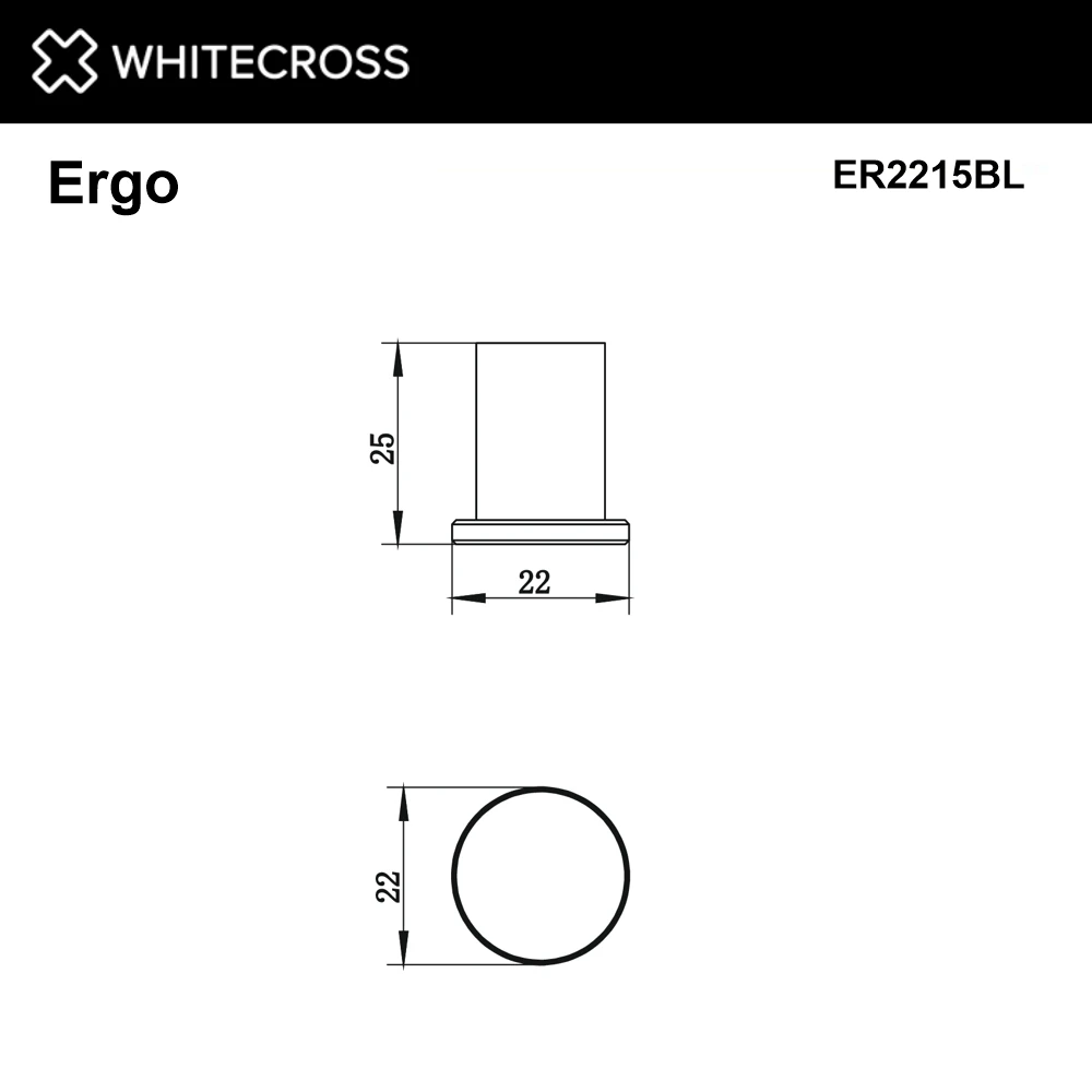 Крючок WHITECROSS Ergo ER2215BL (черный мат) White Cross — изображение товара 2