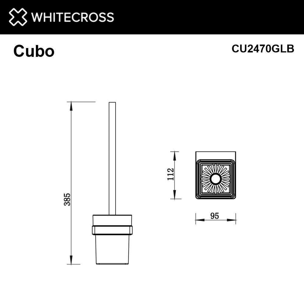 Ёршик подвесной WHITECROSS Cubo CU2470GLB (брашированное золото) White Cross — изображение товара 2