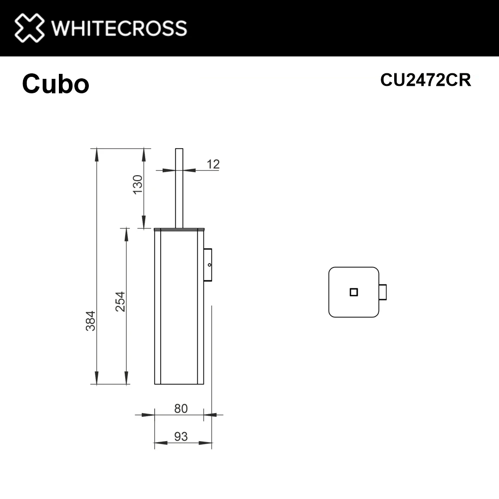 Ёршик подвесной WHITECROSS Cubo CU2472CR (хром) White Cross — изображение товара 2
