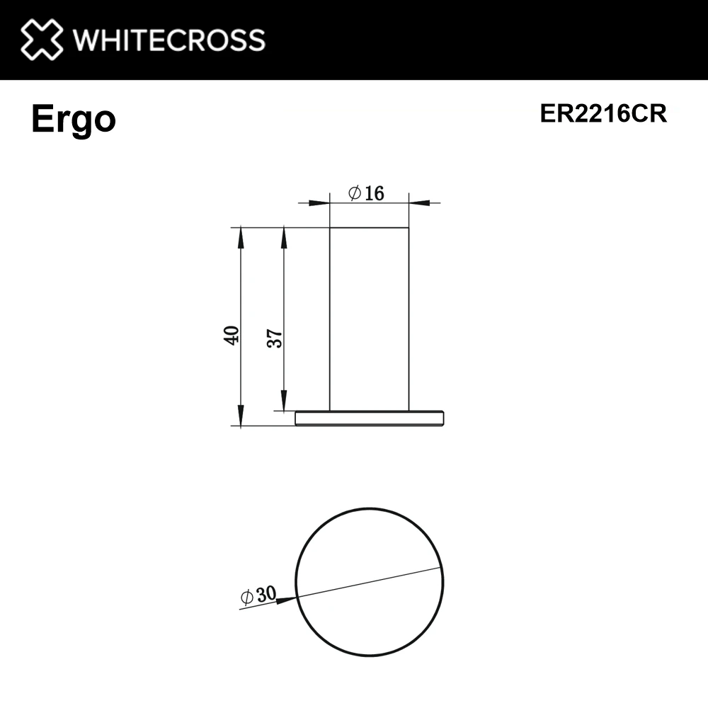 Крючок WHITECROSS Ergo ER2216CR (хром) White Cross — изображение товара 2