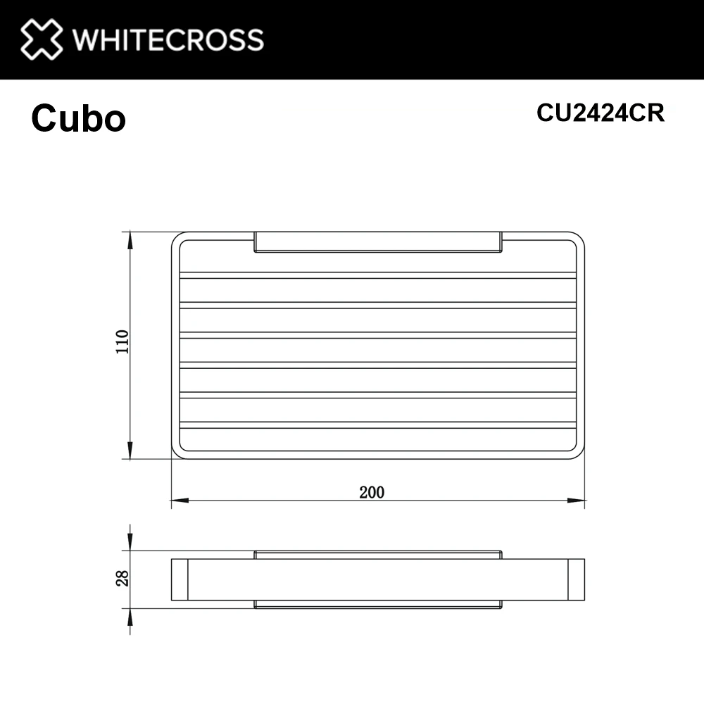Мыльница-решетка подвесная WHITECROSS Cubo CU2424CR (хром) White Cross — изображение товара 2