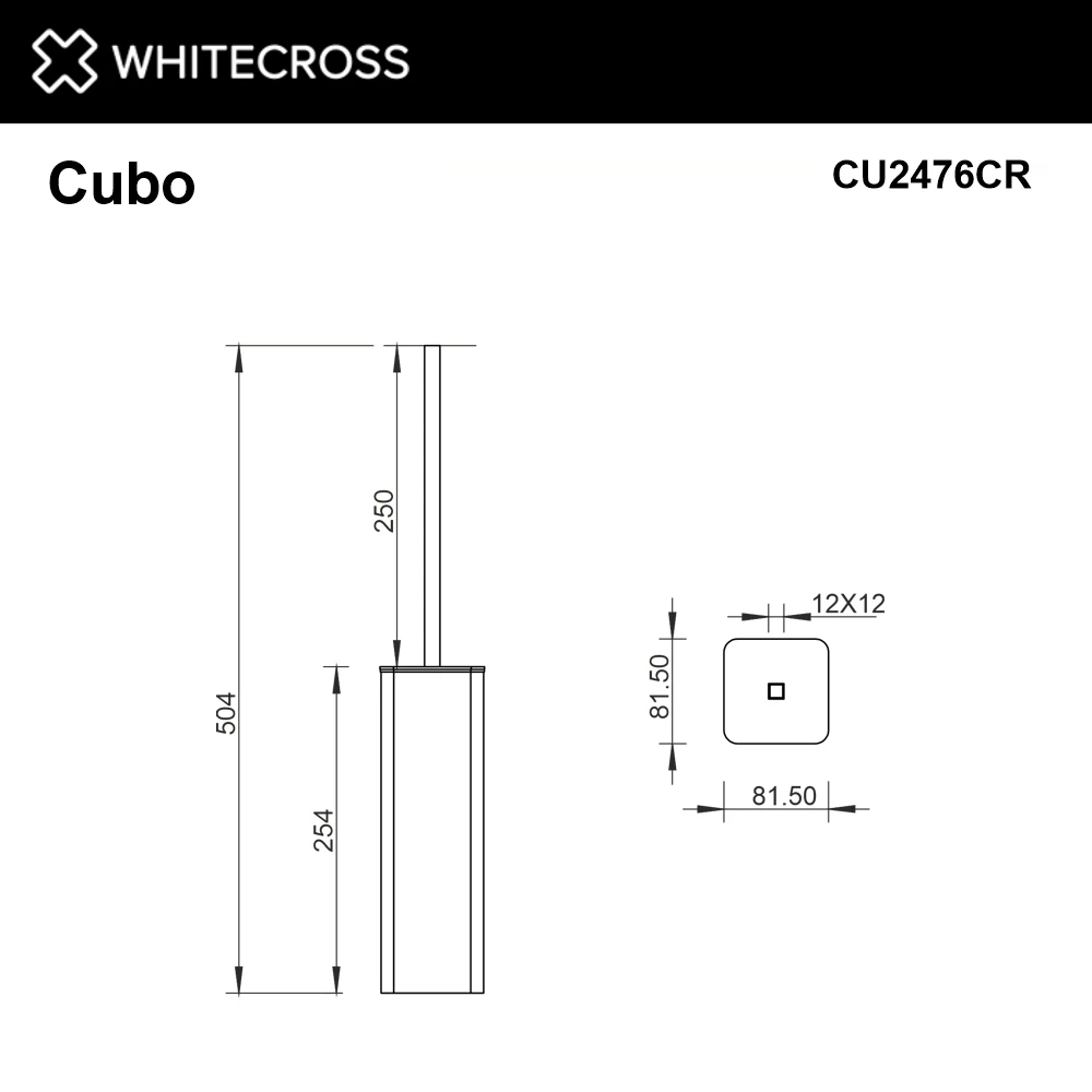 Ёршик напольный WHITECROSS Cubo CU2476CR (хром) White Cross — изображение товара 2