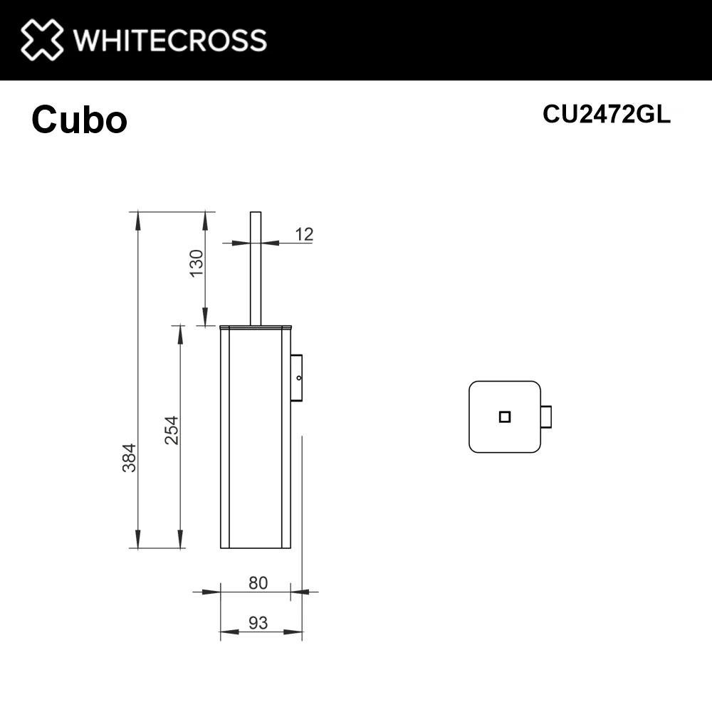 Ёршик подвесной WHITECROSS Cubo CU2472GL (золото) White Cross — изображение товара 2