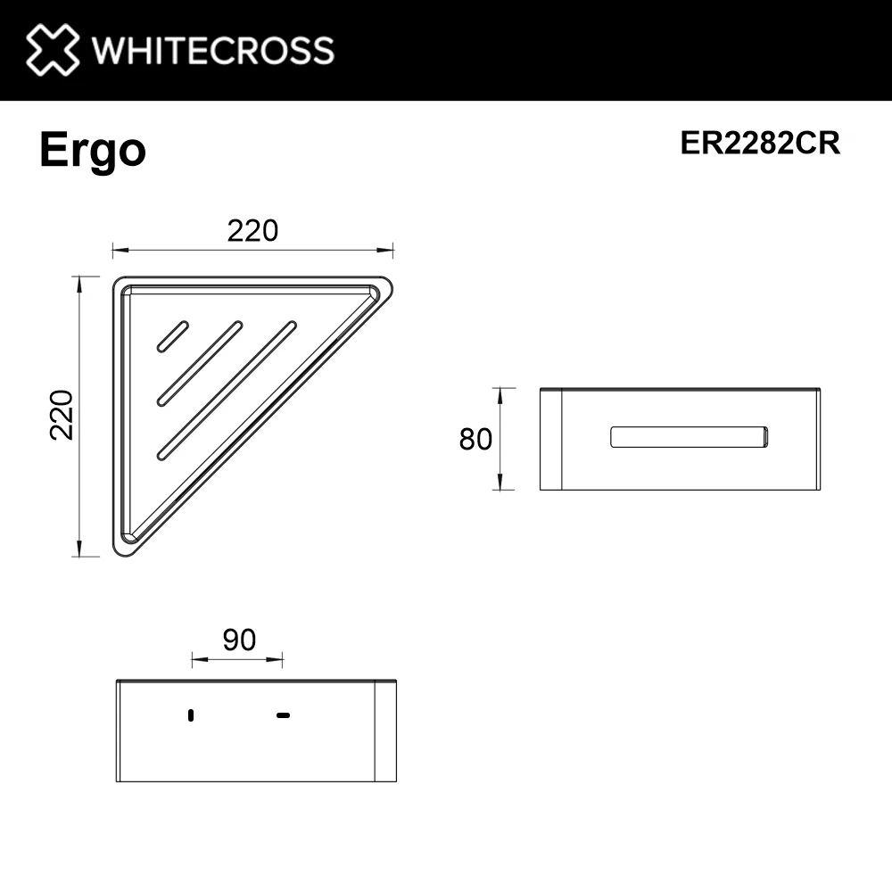 Полка для душа угловая WHITECROSS Ergo ER2282CR (хром) White Cross — изображение товара 2