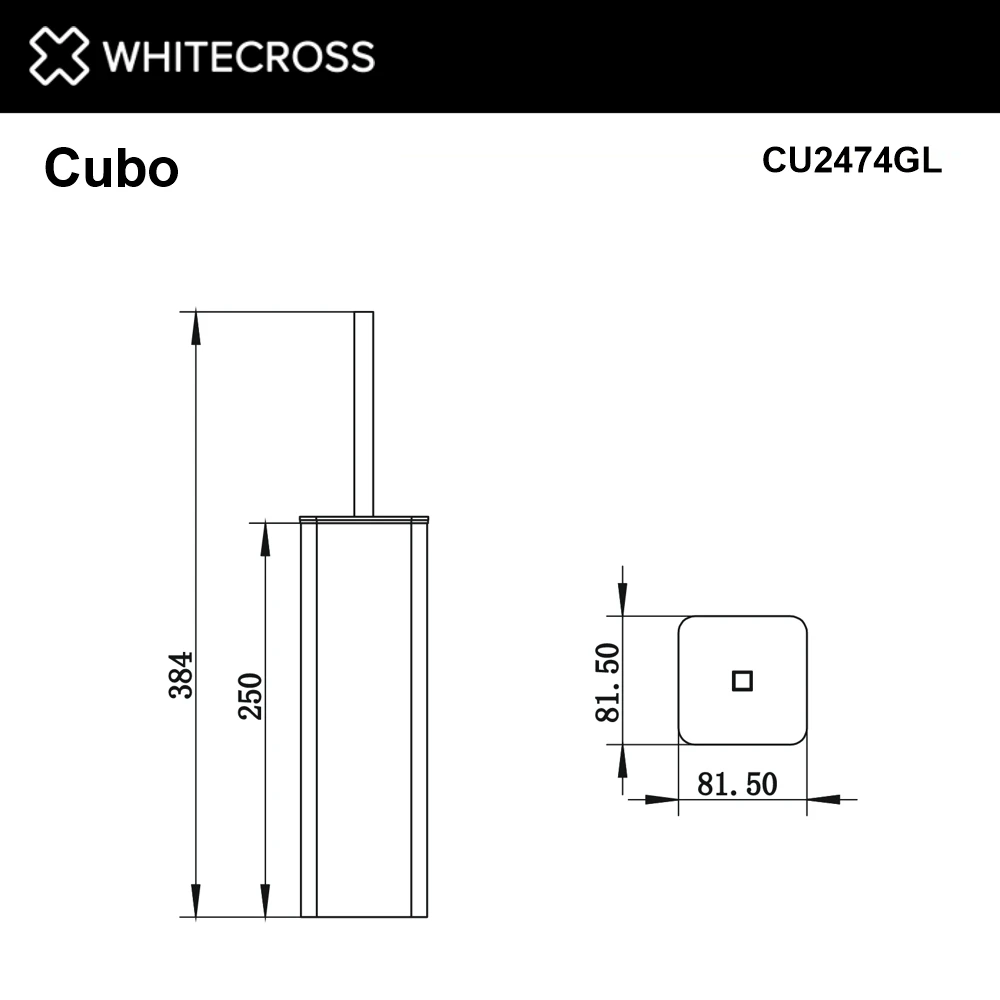 Ёршик напольный WHITECROSS Cubo CU2474GL (золото) White Cross — изображение товара 2