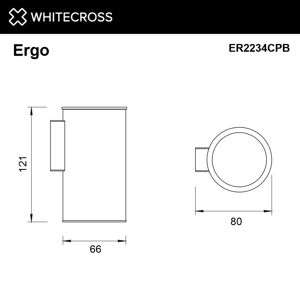 Стакан подвесной WHITECROSS Ergo ER2234CPB (брашированная медь) White Cross — изображение товара 2