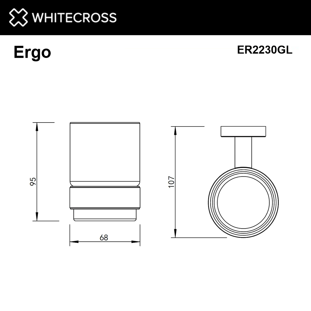 Стакан подвесной WHITECROSS Ergo ER2230GL (золото) White Cross — изображение товара 2