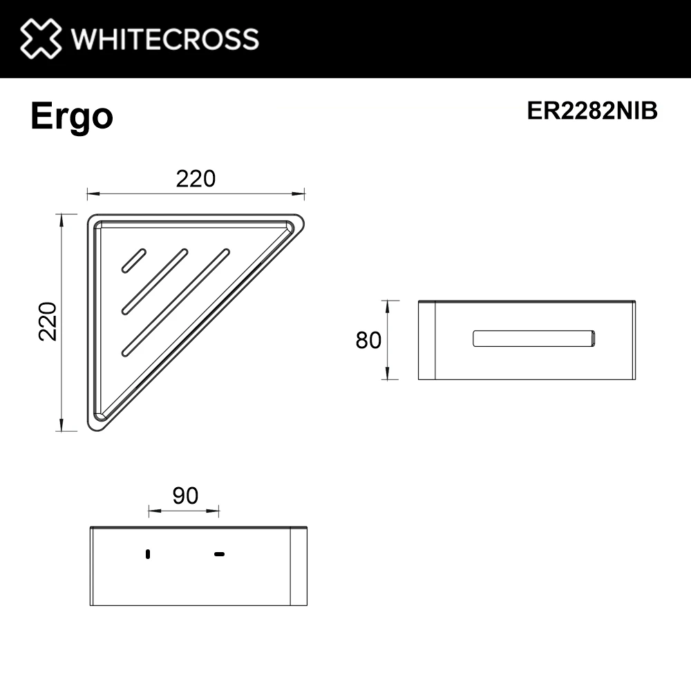Полка для душа угловая WHITECROSS Ergo ER2282NIB (брашированный никель) White Cross — изображение товара 2