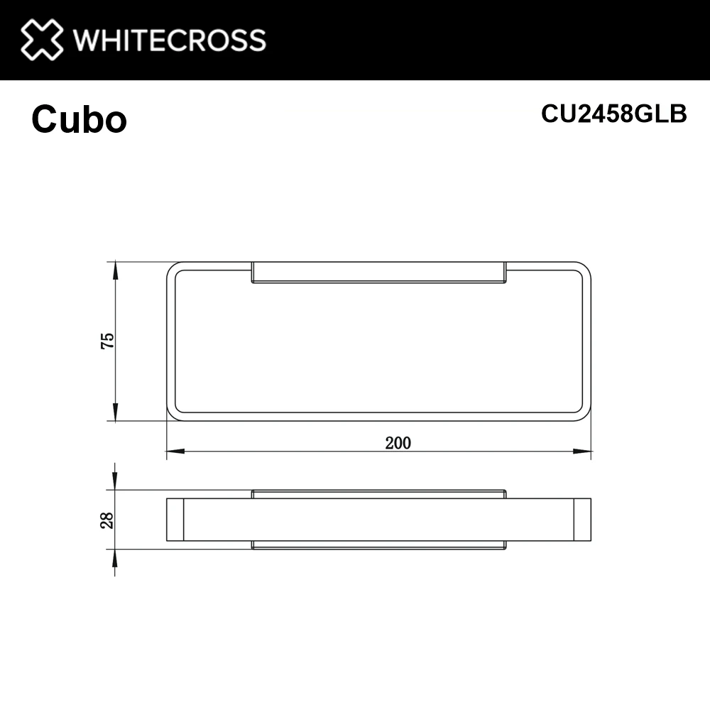 Полотенцедержатель WHITECROSS Cubo CU2458GLB (брашированное золото) White Cross — изображение товара 2