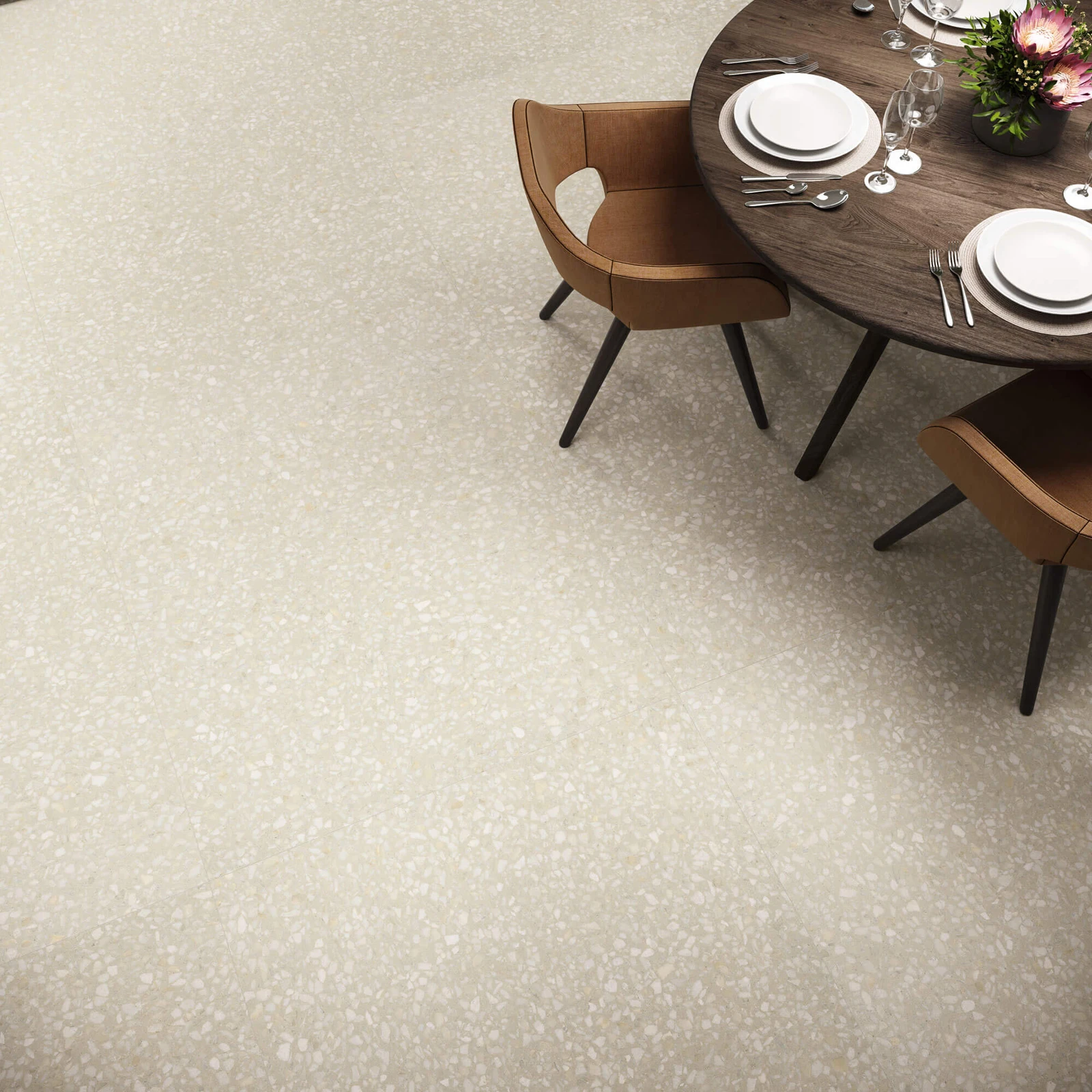 Интерьер с материалами PORCELANITE