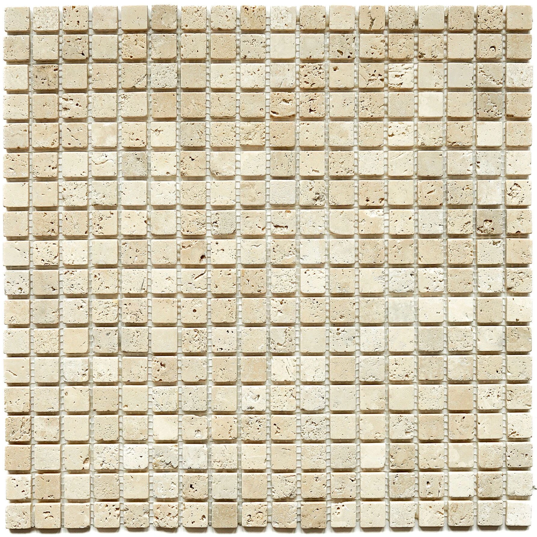 Мозаика ТРАВЕРТИН КЛАССИК МАТОВЫЙ 15*15*4 мм ORRO MOSAIC, арт. TRAVERTINE CLASSIC TUM 15x15х4 мм
