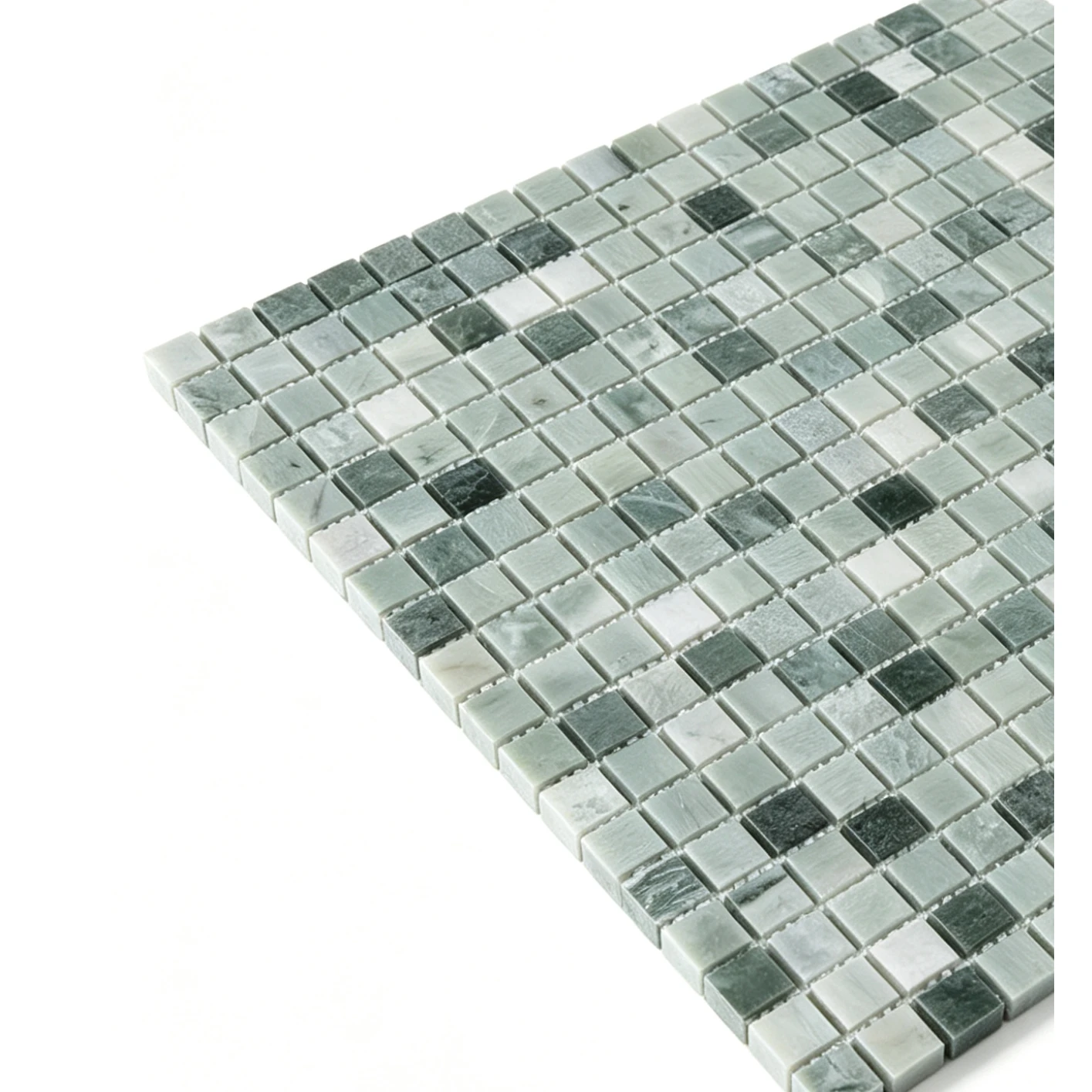 НЕФРИТ ЗЕЛЁНЫЙ МАТОВЫЙ 15*15*4 мм ORRO MOSAIC, арт. GREEN JADE TUM 15*15*4 мм — изображение товара 3