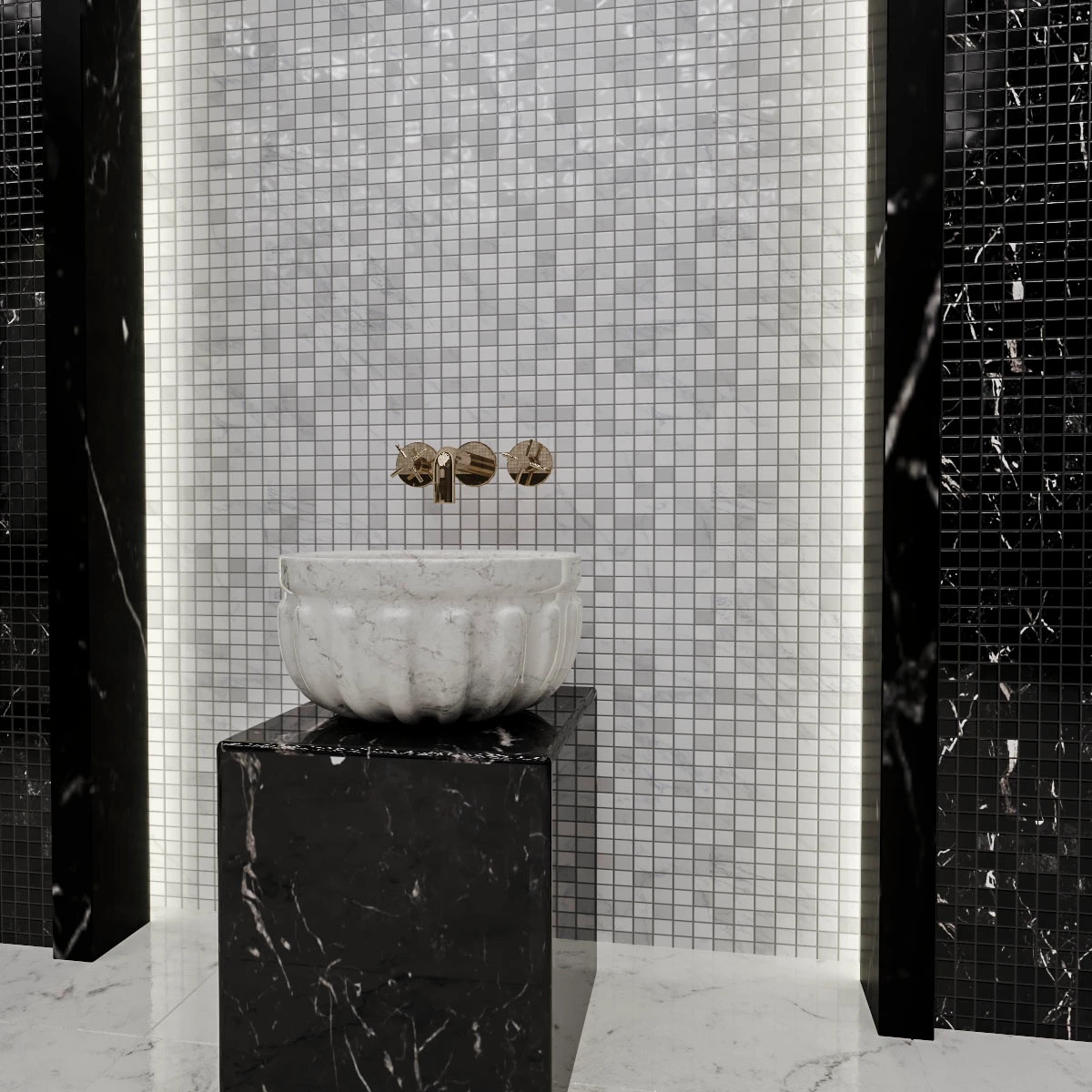 Мозаика БЬЯНКО КАРРАРА ПОЛИРОВАННАЯ 30*30*7 мм ORRO MOSAIC, арт. BIANCO CARRARA POL 30*30*7 мм — изображение товара 5