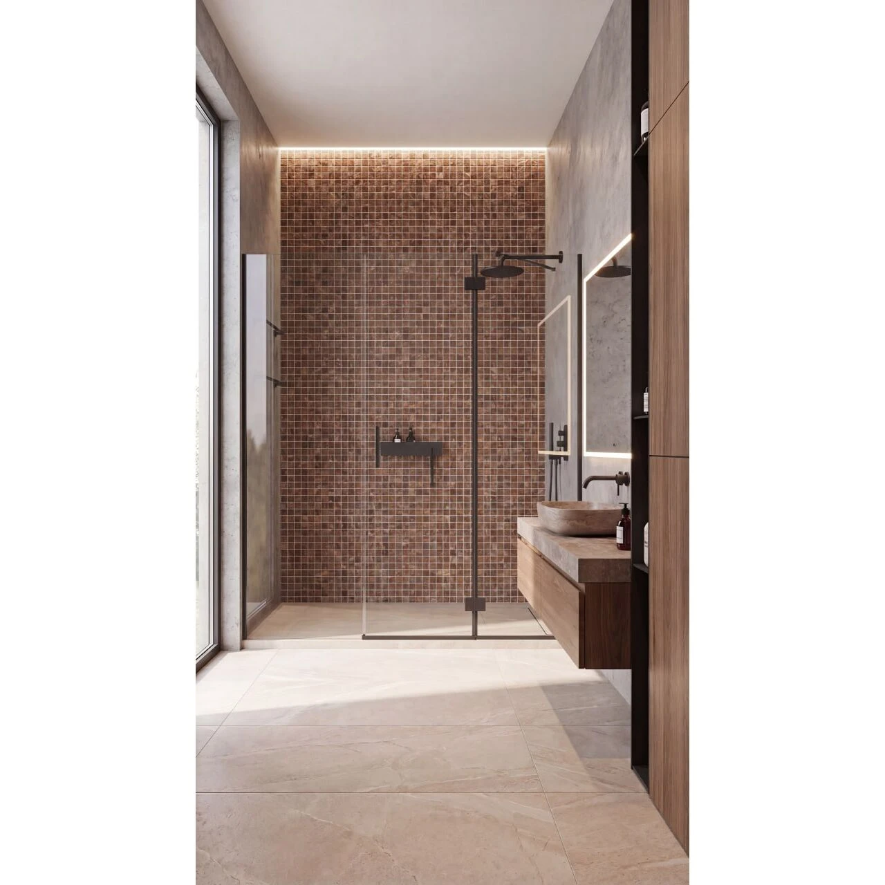 Мозаика ЭМПЕРАДОР ТЕМНЫЙ ПОЛИРОВАННЫЙ 30*30*7 мм ORRO MOSAIC, арт. EMPERADOR DARK POL 30x30х7 мм — изображение товара 2