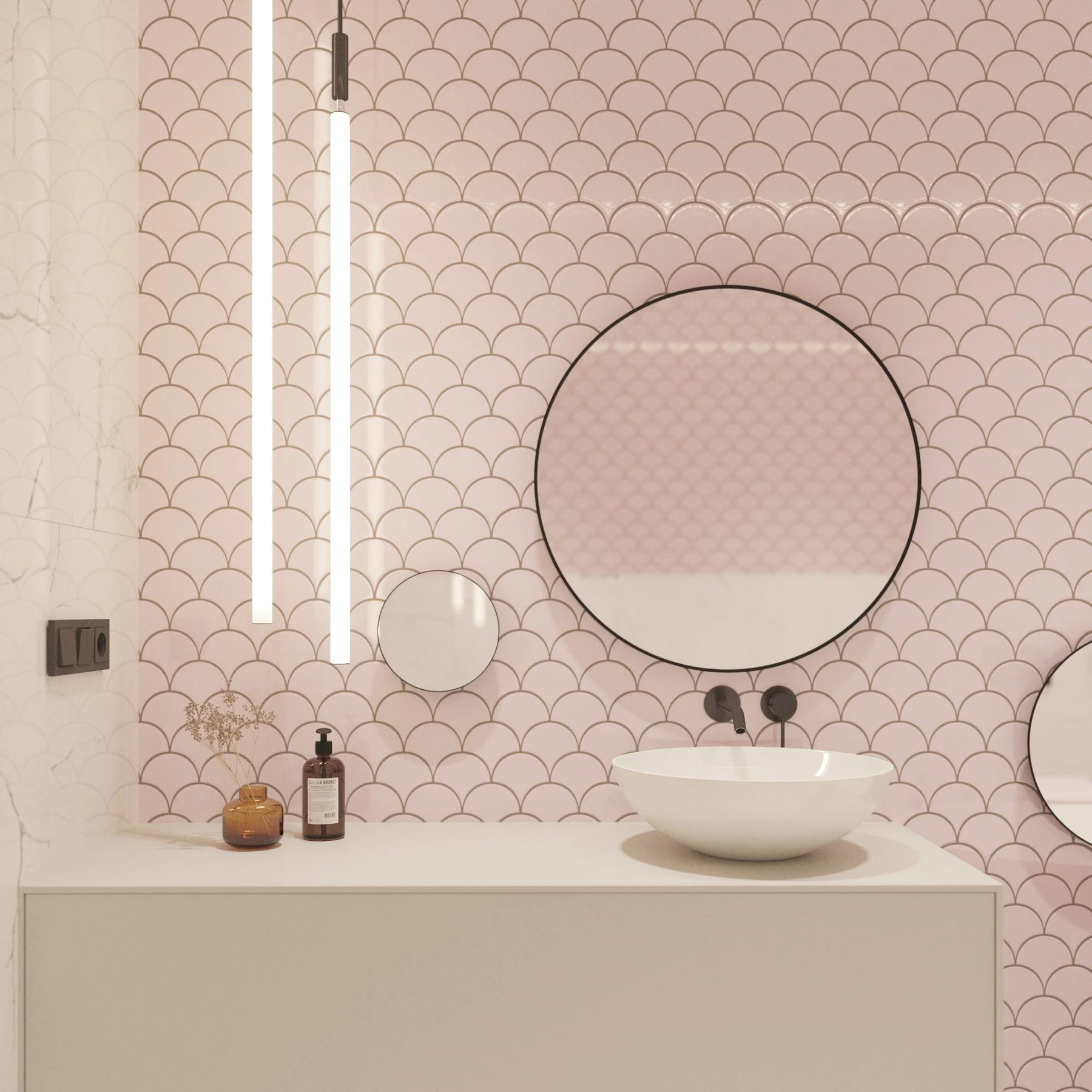 Мозаика РОЗОВЫЙ ПИОН ORRO MOSAIC, арт. PINK SCALES — изображение товара 4