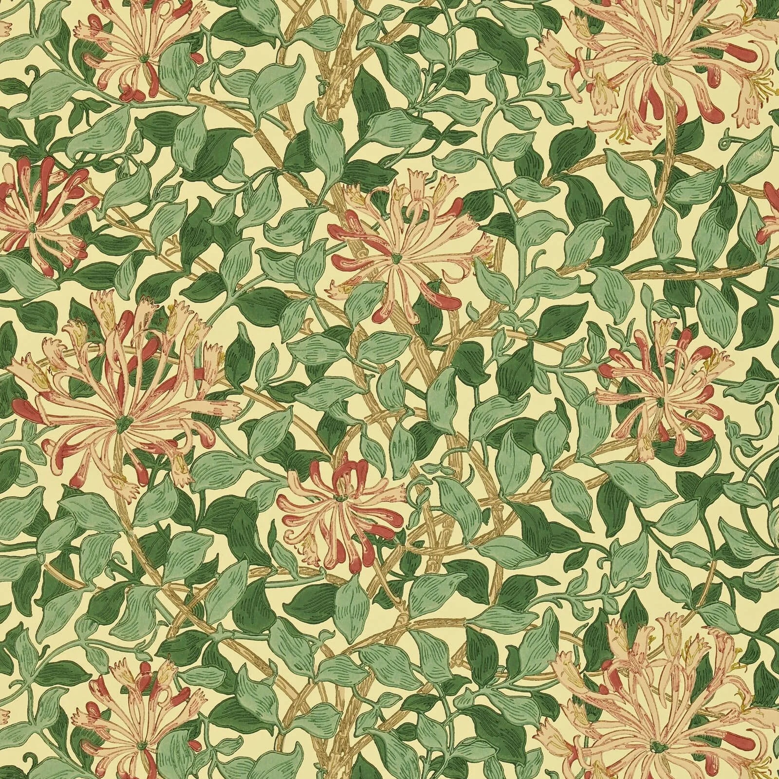 Honeysuckle Morris & Co., Morris and Friends Wallpapers