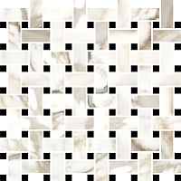 Grey Mosaic Basket Satin VALLELUNGA, LUCE